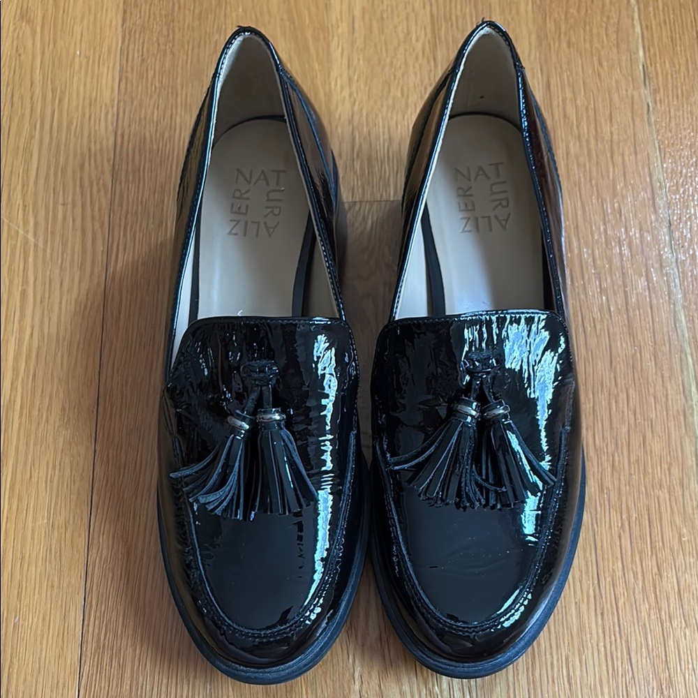 Naturalizer Black Flats Classic Loafers